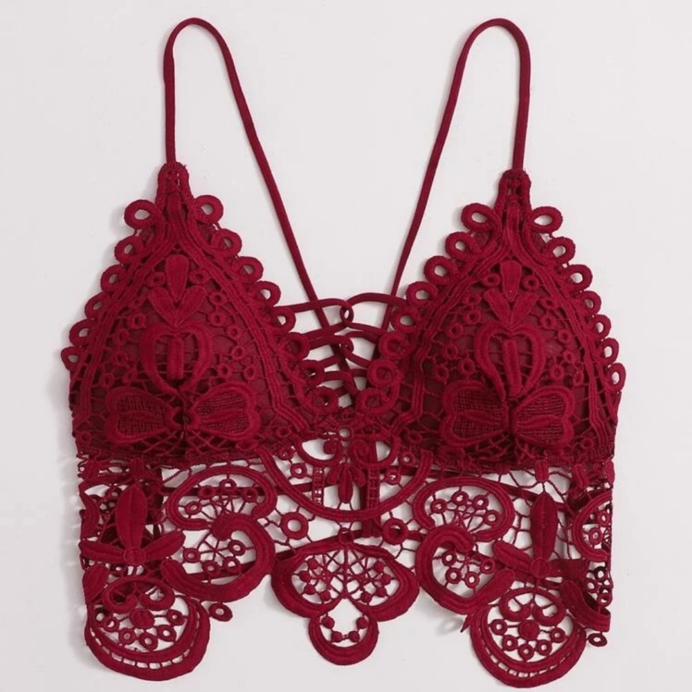 NEW Lace Burgundy Bralette